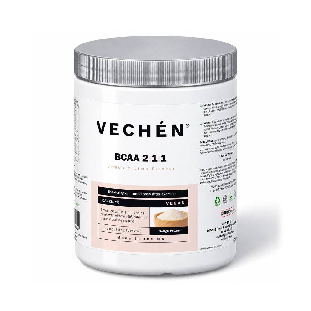 VECHÉN bcaa 211 lemon lime — angled front view on a white background