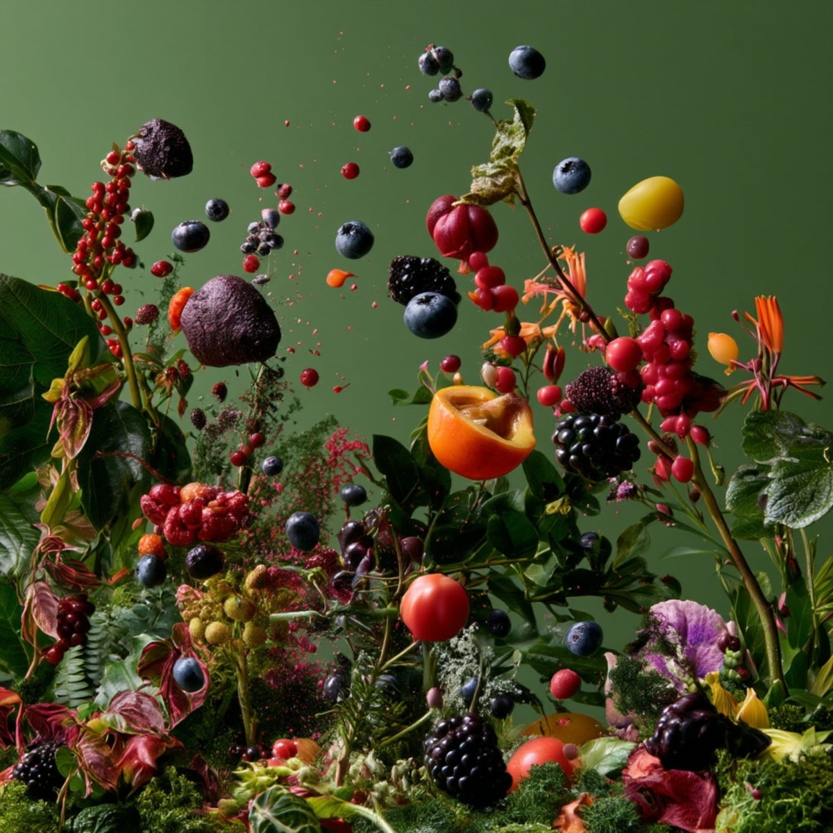 The fruits and berries