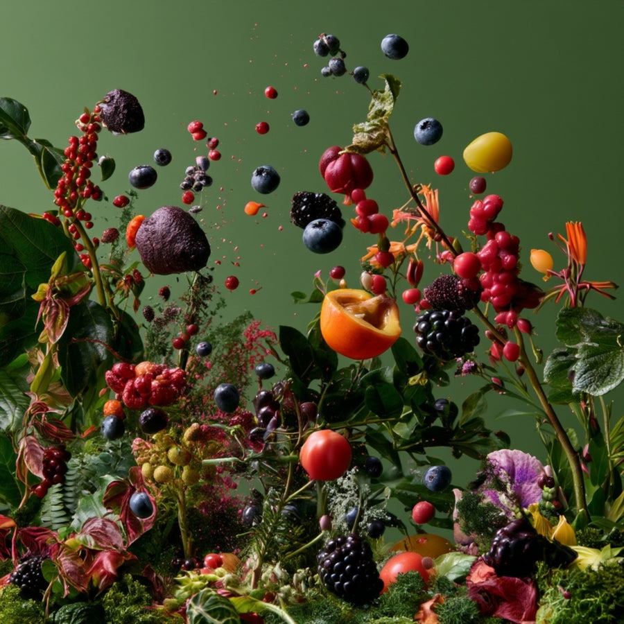 The fruits and berries