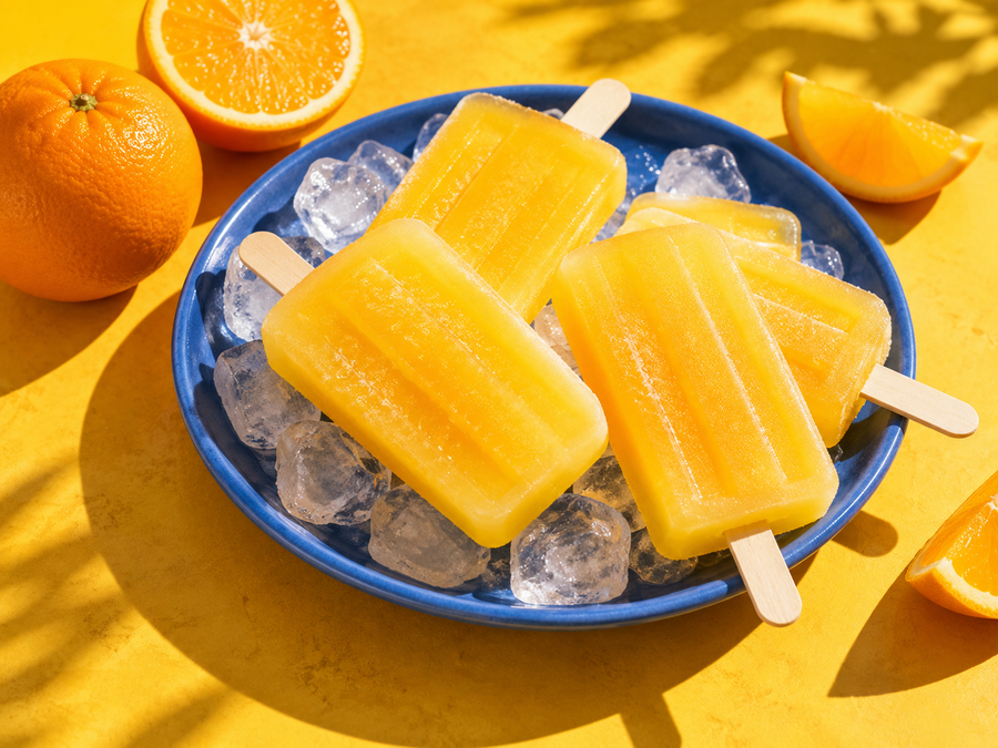 Citrus ice lollies