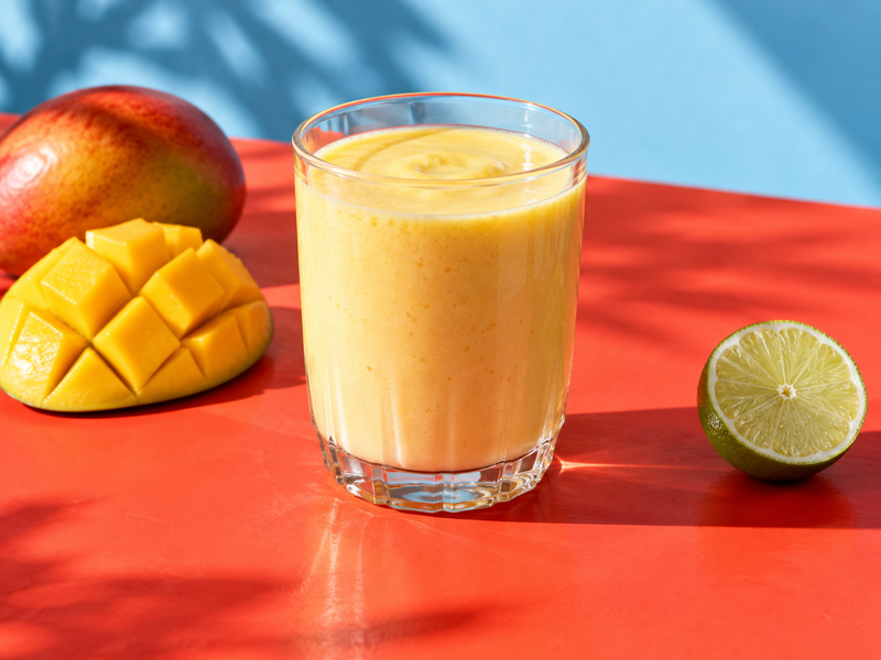 light mango lassi — serving suggestion