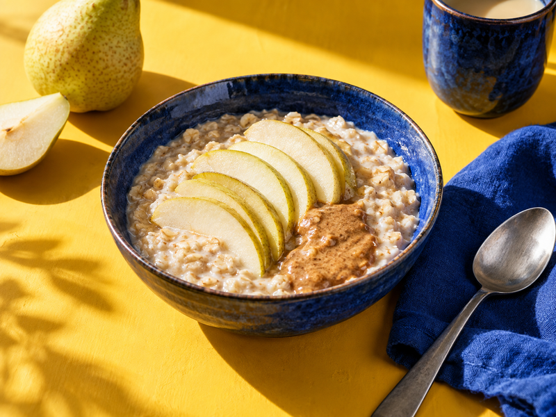 nutty green porridge — serving suggestion
