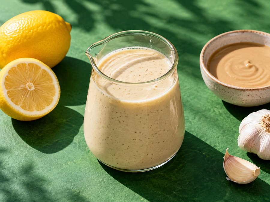 Tahini and hemp dressing
