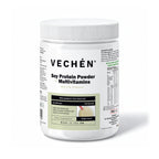 VECHÉN soy protein powder multivitamins vanilla — angled front view on a white background
